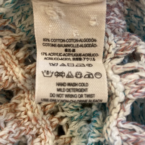 Free People Rainbow crochet sweater size XS - Picture 10 of 10